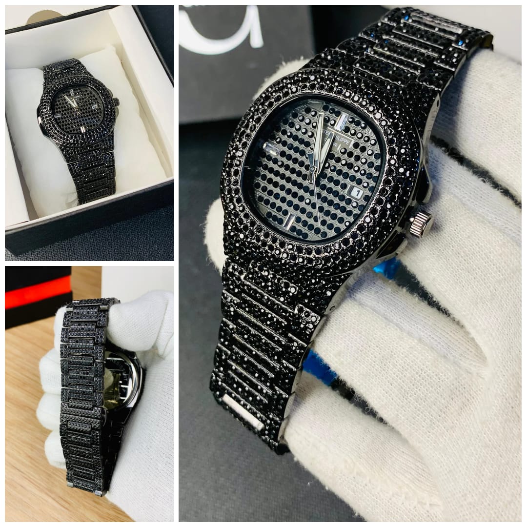 Men Watch Diamond Steel Luxury Stylish Durable Quality Timeless Design