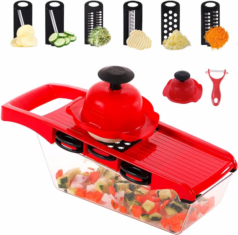 10 in 1 Mandolin Slicer Vegetable Cutter with Stainless Steel Blade Manual  Grater Cutter Nicer Kitchen Tool -