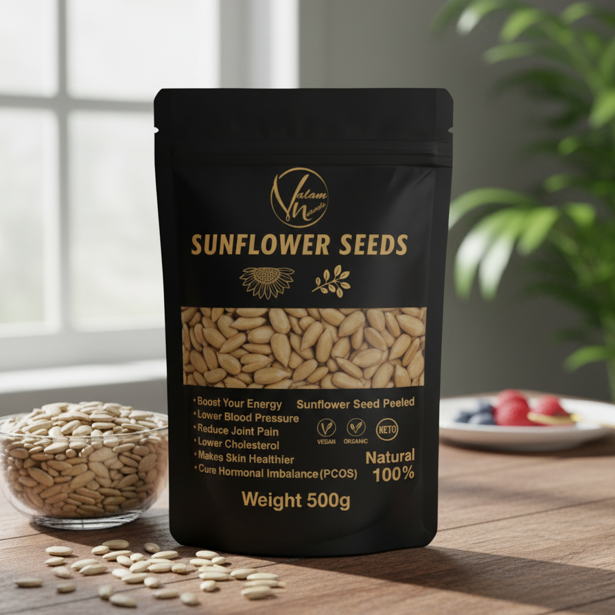 Sunflower Seeds Without Shell | 100% Natural Seeds | Rich In Protein, Fiber, And Healthy  Baking, And Cooking (250g)