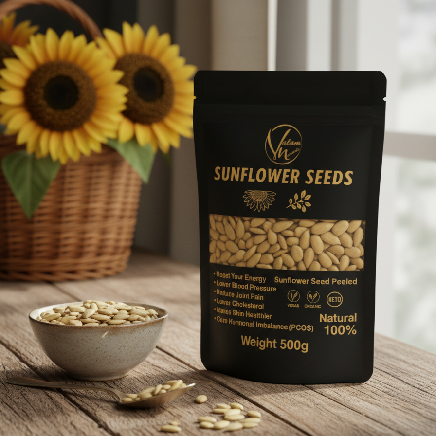 Sunflower Seeds Without Shell | 100% Natural Seeds | Rich In Protein, Fiber, And Healthy  Baking, And Cooking (250g)