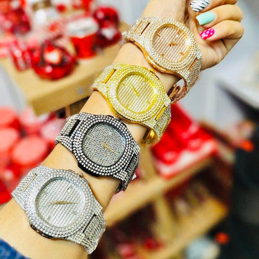 Men Watch Diamond Steel Luxury Stylish Durable Quality Timeless Design