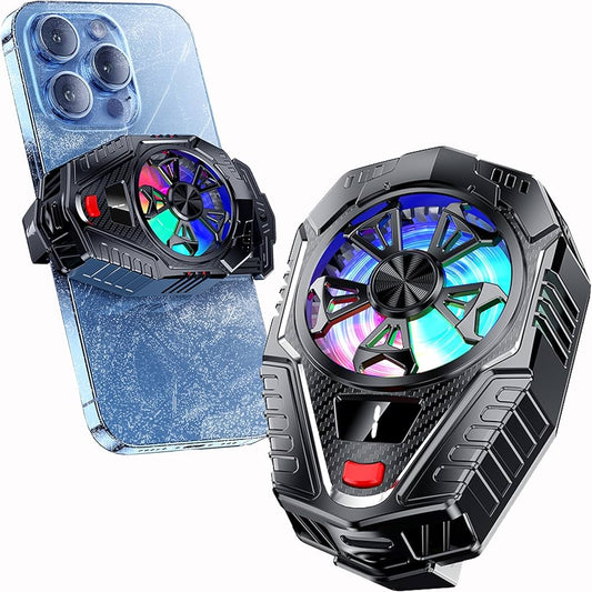 Portable Mobile Phone Quiet Cooling Fan Heat Diffuser Radiator With Light