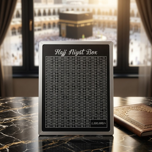 Hajj Niyat Box – Premium Islamic Savings Tracker & Goal-Oriented Money Box